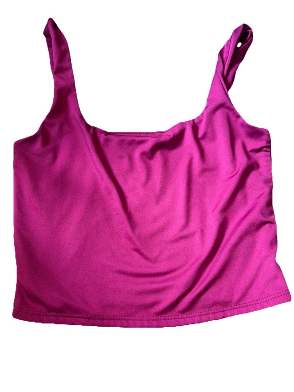 Live in the moment Magenta Crop Tank Top - Women beach summer